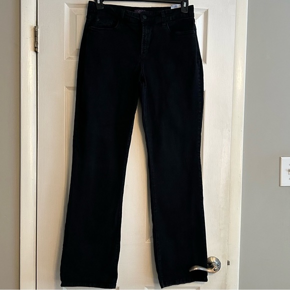 NYDJ Denim - NYDJ Women's Black Jeans Bootcut with rhinestone on pockets size 12